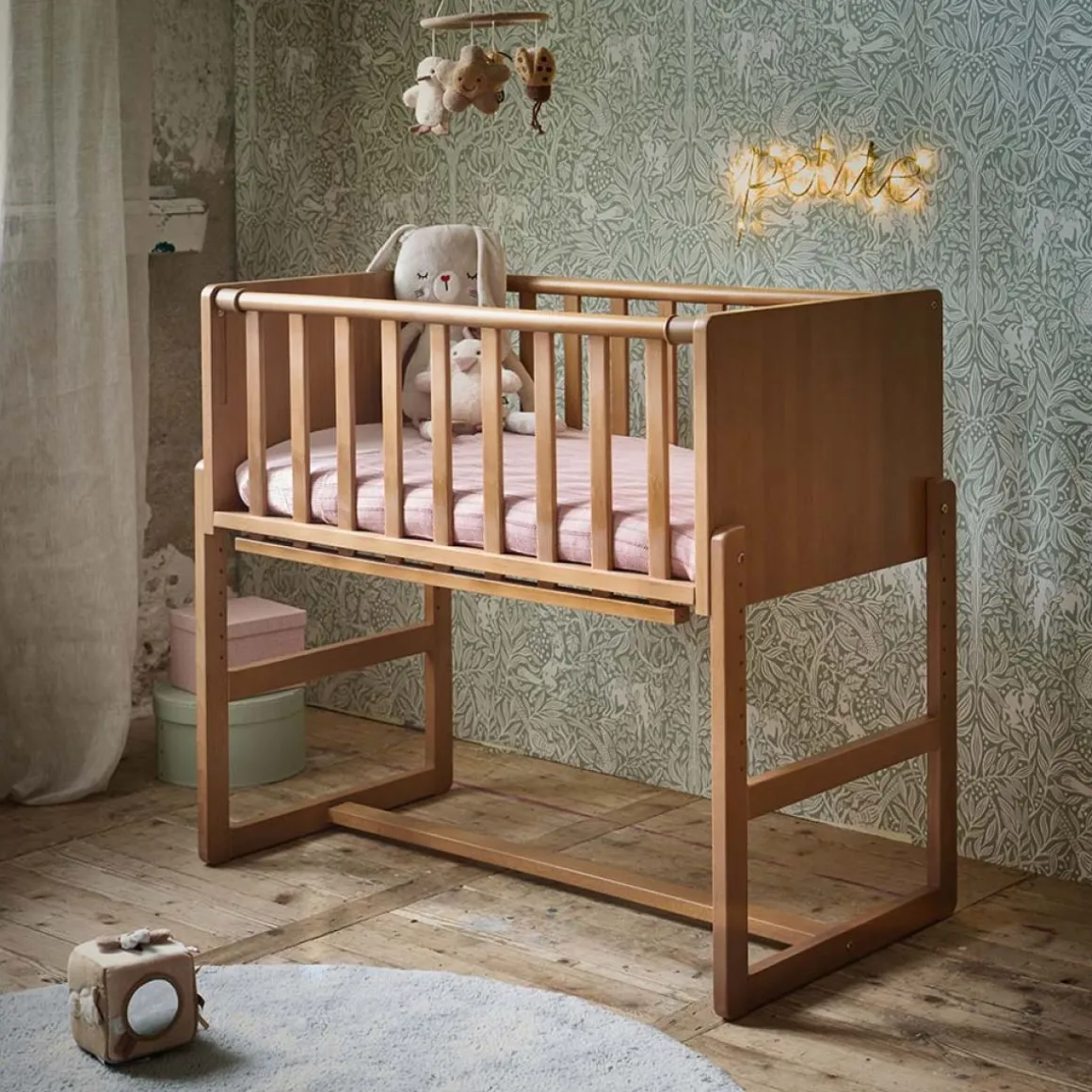 2-IN-1 CO SLEEPER / AANSCHUIFBEDJE u00abNUAGEu00bb | WALNOOT