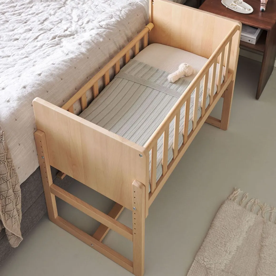 2-IN-1 CO-SLEEPER / AANSCHUIFBEDJE u00abNUAGEu00bb | NATUREL