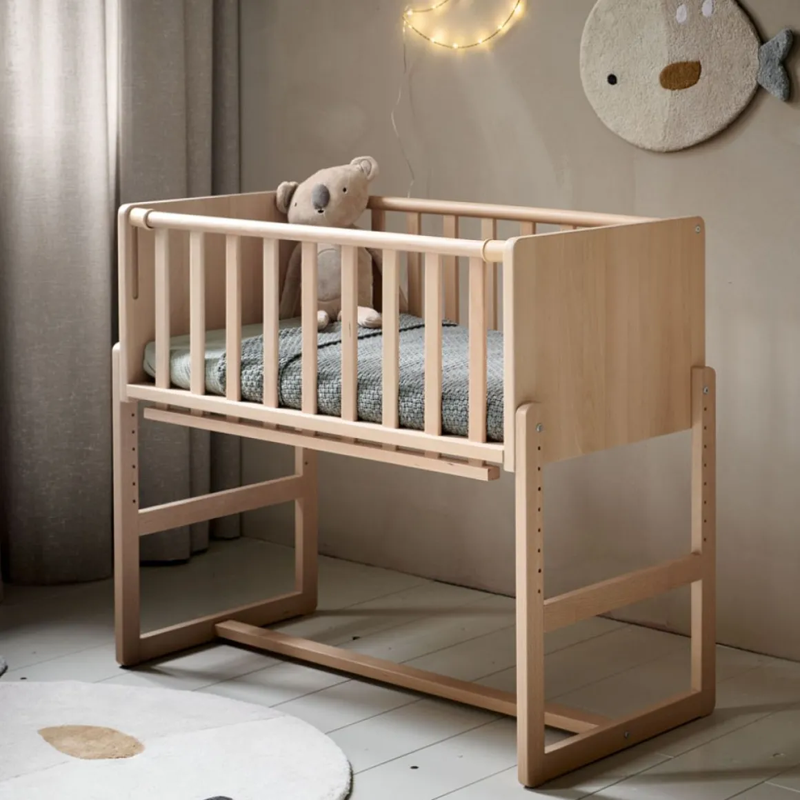 2-IN-1 CO-SLEEPER / AANSCHUIFBEDJE u00abNUAGEu00bb | NATUREL