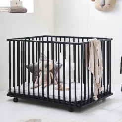 Inklapbare Baby Box u00abPanthereu00bb 100x75 | Zwart
