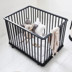 Inklapbare Baby Box u00abPanthereu00bb 100x75 | Zwart