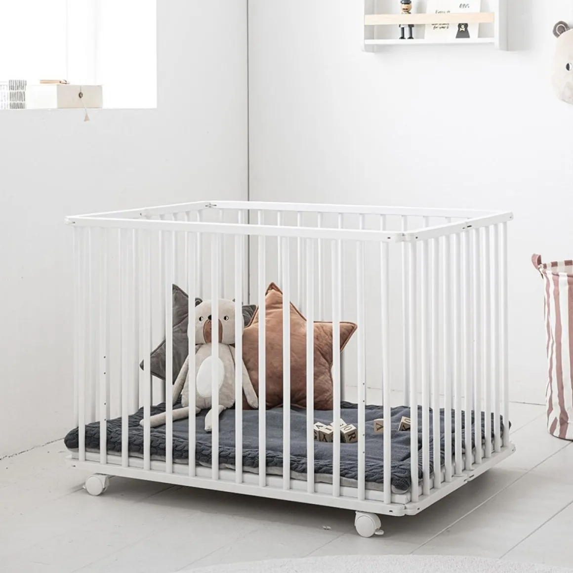 Inklapbare Baby Box "zu00e8bre" 100x75 | Wit