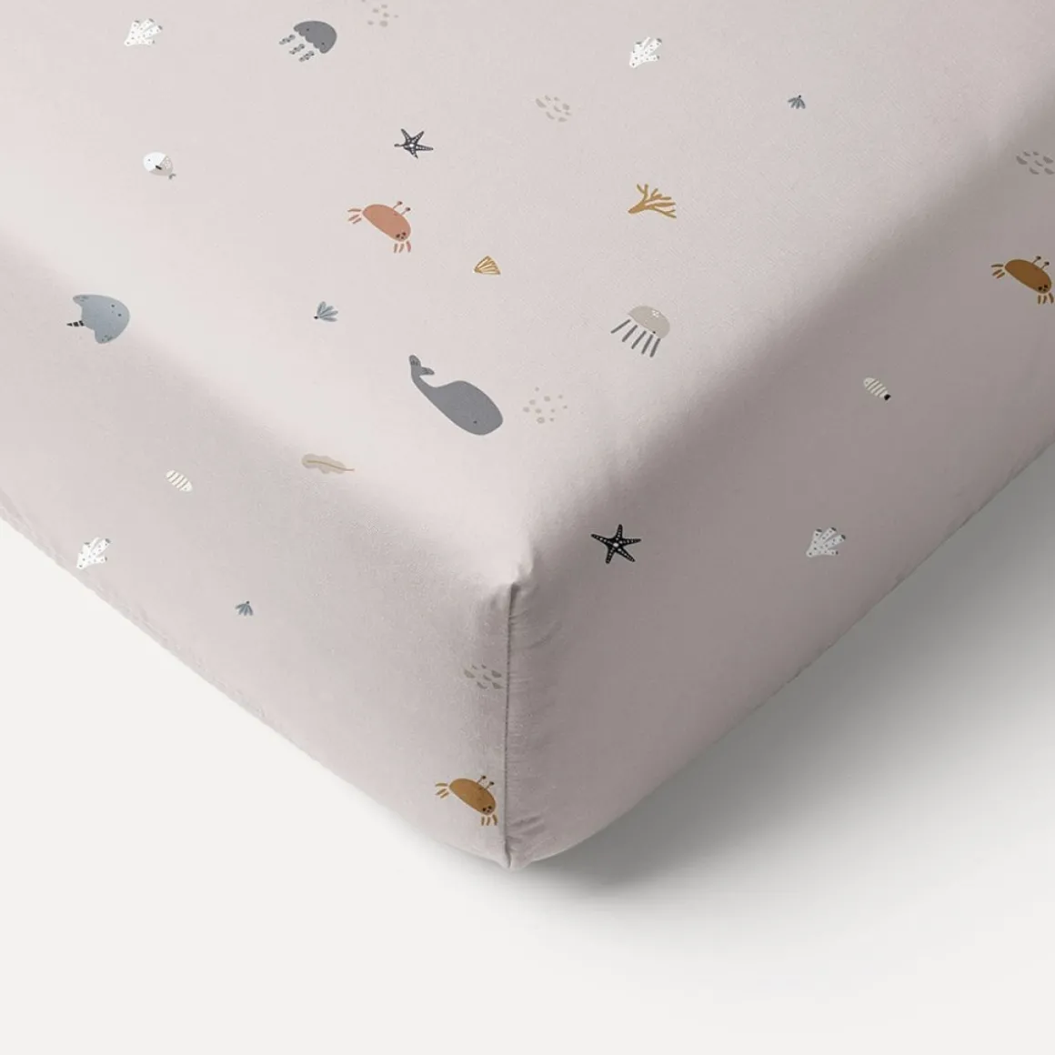 JUNIORBED HOESLAKEN 80x160 CM u00abSEA LIFEu00bb | BEIGE-ZAND