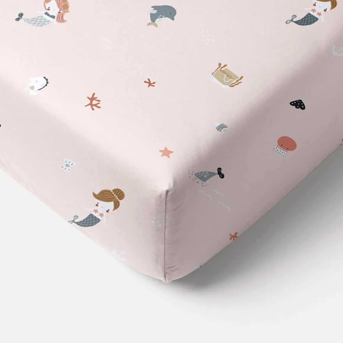 JUNIORBED HOESLAKEN 80x160 CM u00abMERMAIDSu00bb | LICHT OUDROZE