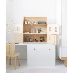 Klassiek naturel houten poppenhuis | u00abLa Parisienneu00bb