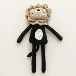 Knuffel leeuw - Leeuw knuffel Leo zwart bruin | 50cm