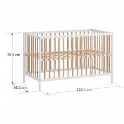 LEDIKANT u00abHETREu00bb | 60 X 120 CM | WIT EN NATUREL