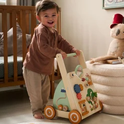 LOOPWAGEN BABY - HOUTEN LOOPWAGEN u00abFORu00caTu00bb | MEERKLEURIG