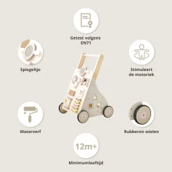 Loopwagen baby - houten loopwagen | Unicorn Lara