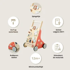 LOOPWAGEN BABY - HOUTEN LOOPWAGEN u00abVROUMu00bb | ROOD