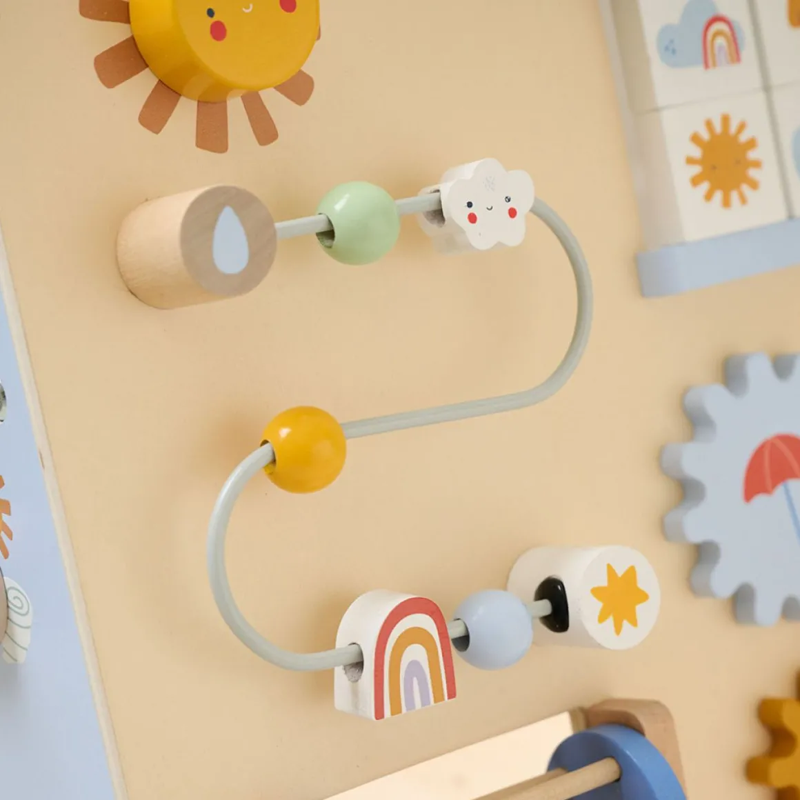 LOOPWAGEN BABY - HOUTEN LOOPWAGEN u00abMu00c9Tu00c9Ou00bb | MEERKLEURIG