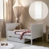 MEEGROEIBED / PEUTERBED u00abBRUMEu00bb INCL. LATTENBODEM | 80 X 140-200 CM | WIT