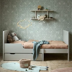 MEEGROEIBED / PEUTERBED u00abBRUMEu00bb INCL. LATTENBODEM | 80 X 140-200 CM | GRIJS