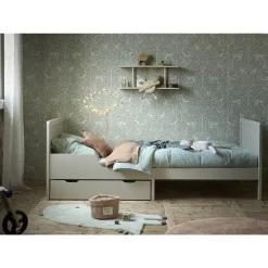MEEGROEIBED / PEUTERBED u00abBRUMEu00bb INCL. LATTENBODEM | 80 X 140-200 CM | GRIJS