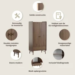 MEEGROEIBED u00abROSEAUu00bb | 70 X 140 CM | WALNOOT