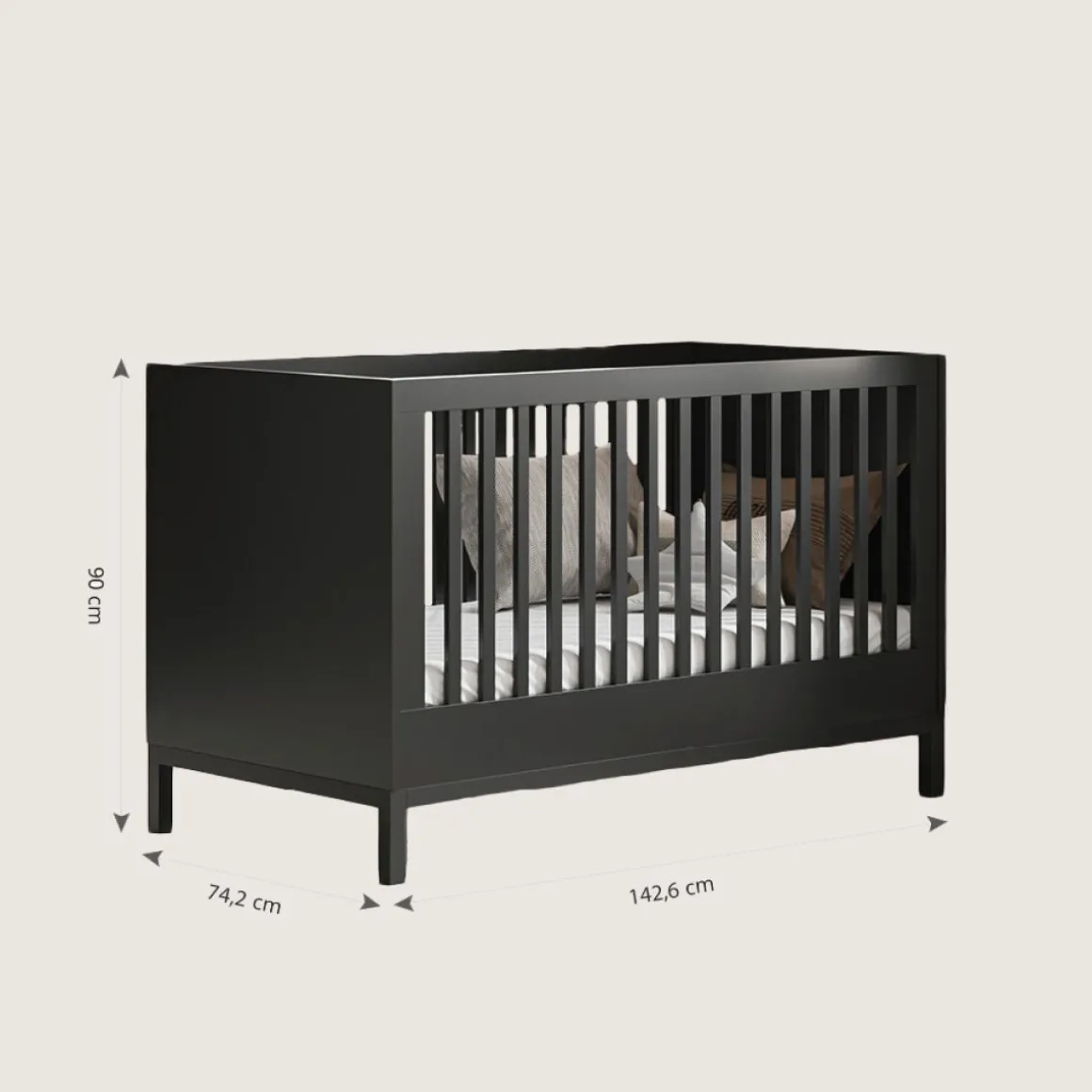 MEEGROEIBED u00abSOIEu00bb | 70 X 140 CM | ZWART
