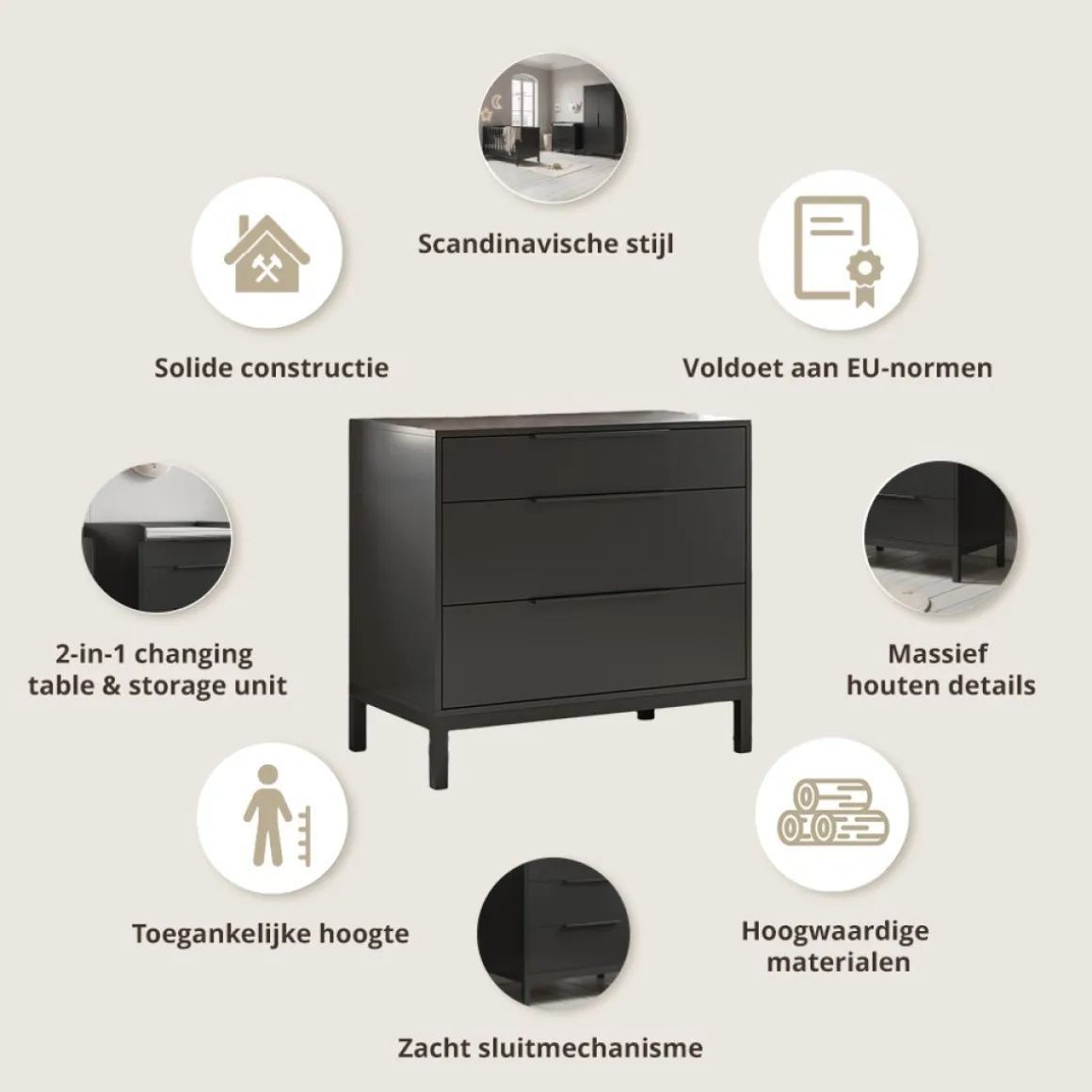 MEEGROEIBED u00abSOIEu00bb | 70 X 140 CM | ZWART