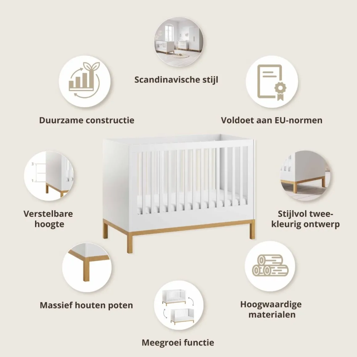 MEEGROEIBED u00abSOIEu00bb | 140X70 CM | WIT