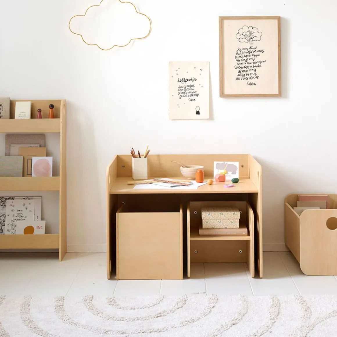 MONTESSORI HOUTEN SPEELGOEDKIST u00abELLIPSEu00bb | NATUREL