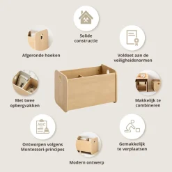 MONTESSORI HOUTEN SPEELGOEDKIST u00abELLIPSEu00bb | NATUREL