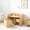 MONTESSORI TAFEL EN TWEE STOELEN u00abELLIPSEu00bb | NATUREL