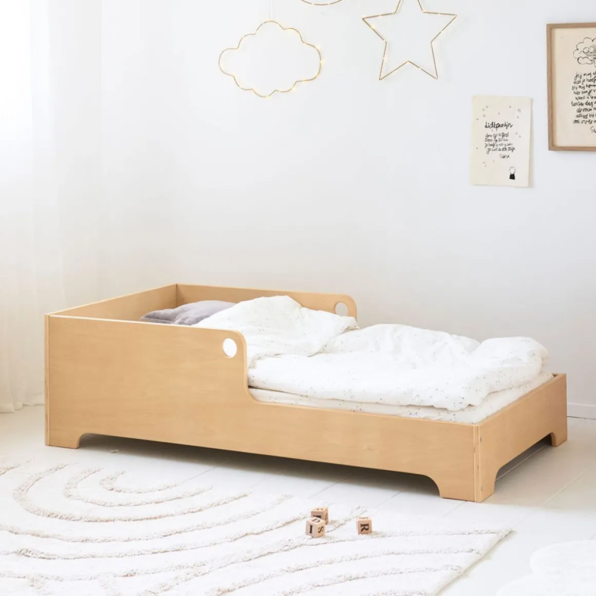 MONTESSORI VLOERBED u00abELLIPSEu00bb | 70 X 140 CM | NATUREL