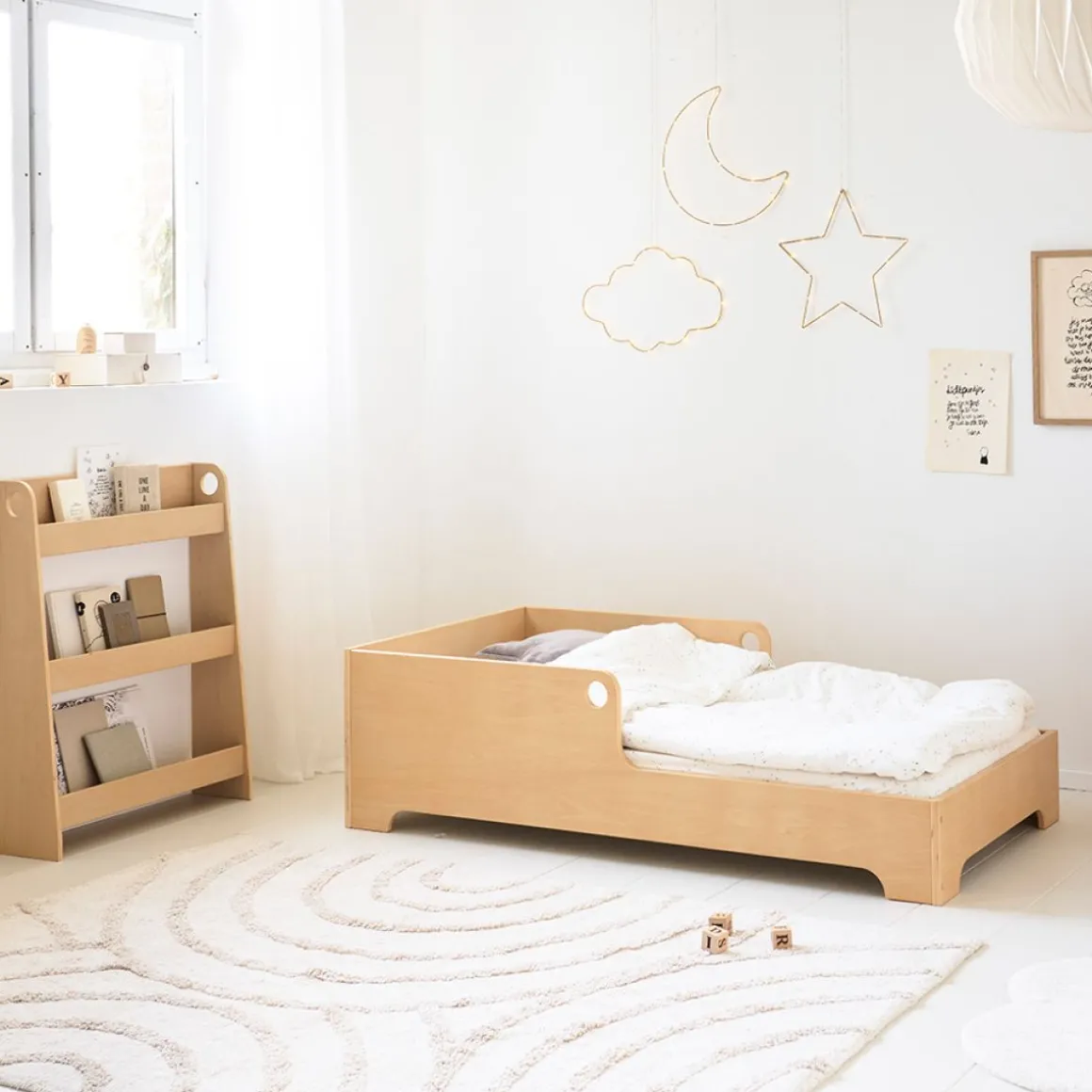 MONTESSORI VLOERBED u00abELLIPSEu00bb | 70 X 140 CM | NATUREL