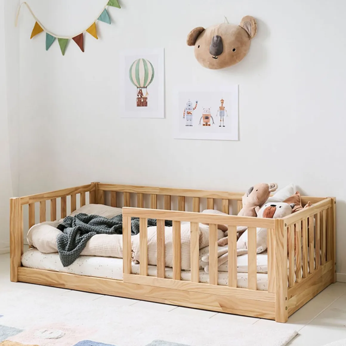 MONTESSORI VLOERBED u00abNIDu00bb | 70 X 140 CM | NATUREL