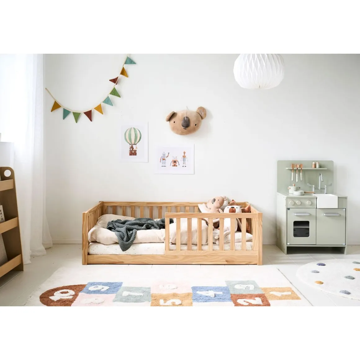 MONTESSORI VLOERBED u00abNIDu00bb | 70 X 140 CM | NATUREL