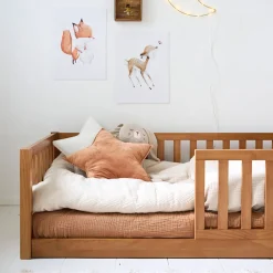 MONTESSORI VLOERBED u00abNIDu00bb | 70 X 140 CM | WALNOOT