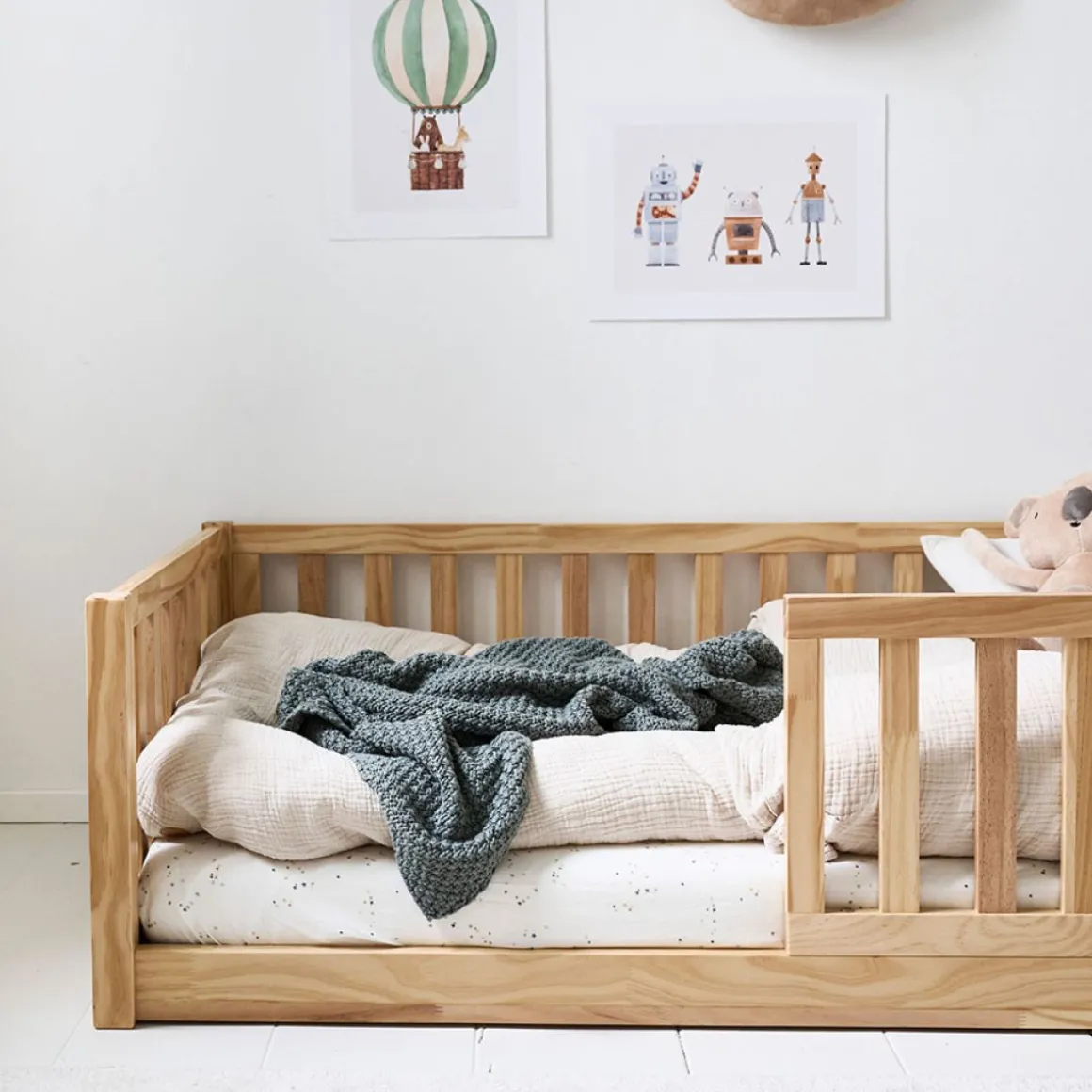 MONTESSORI VLOERBED u00abNIDu00bb | 70 X 140 CM | NATUREL