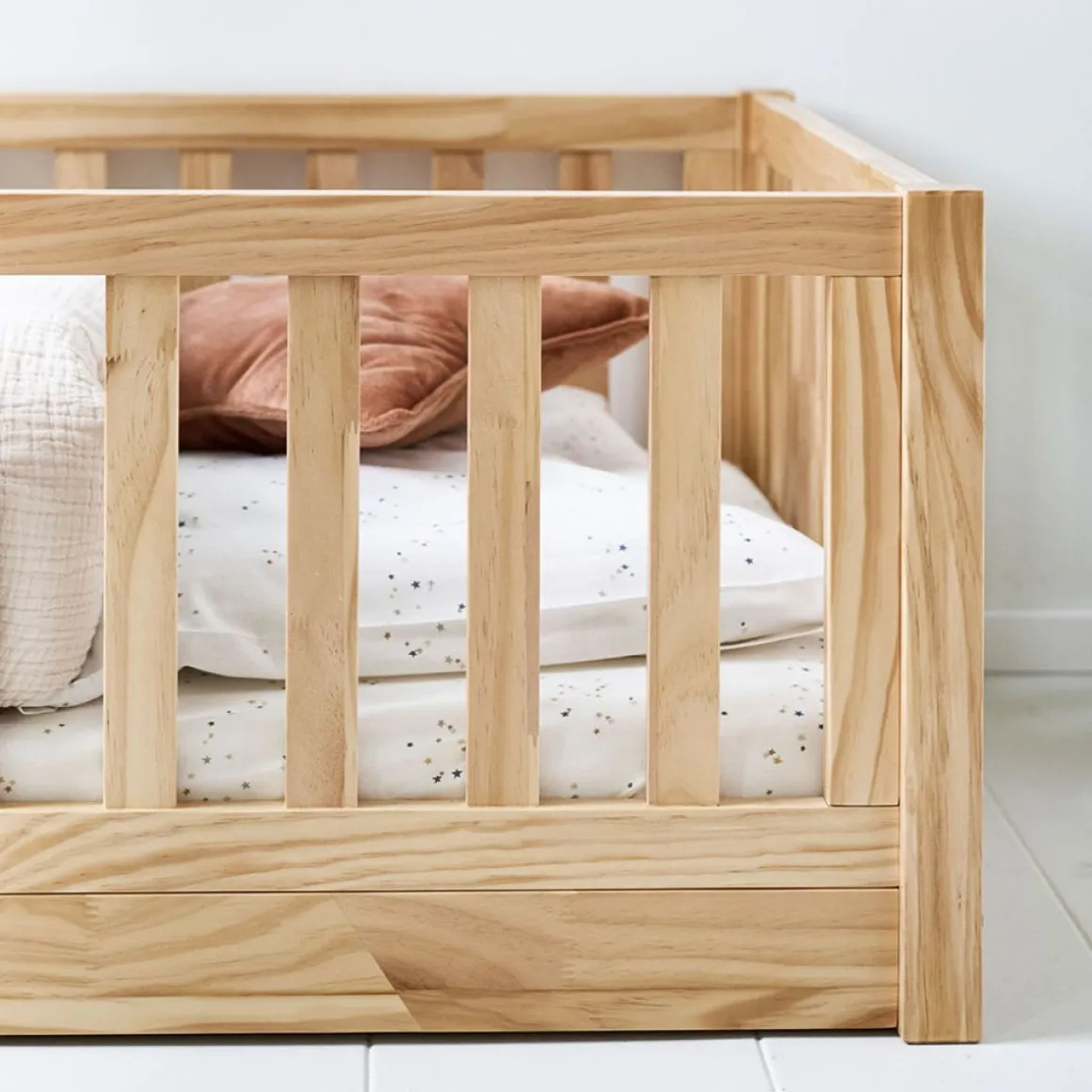 MONTESSORI VLOERBED u00abNIDu00bb | 70 X 140 CM | NATUREL