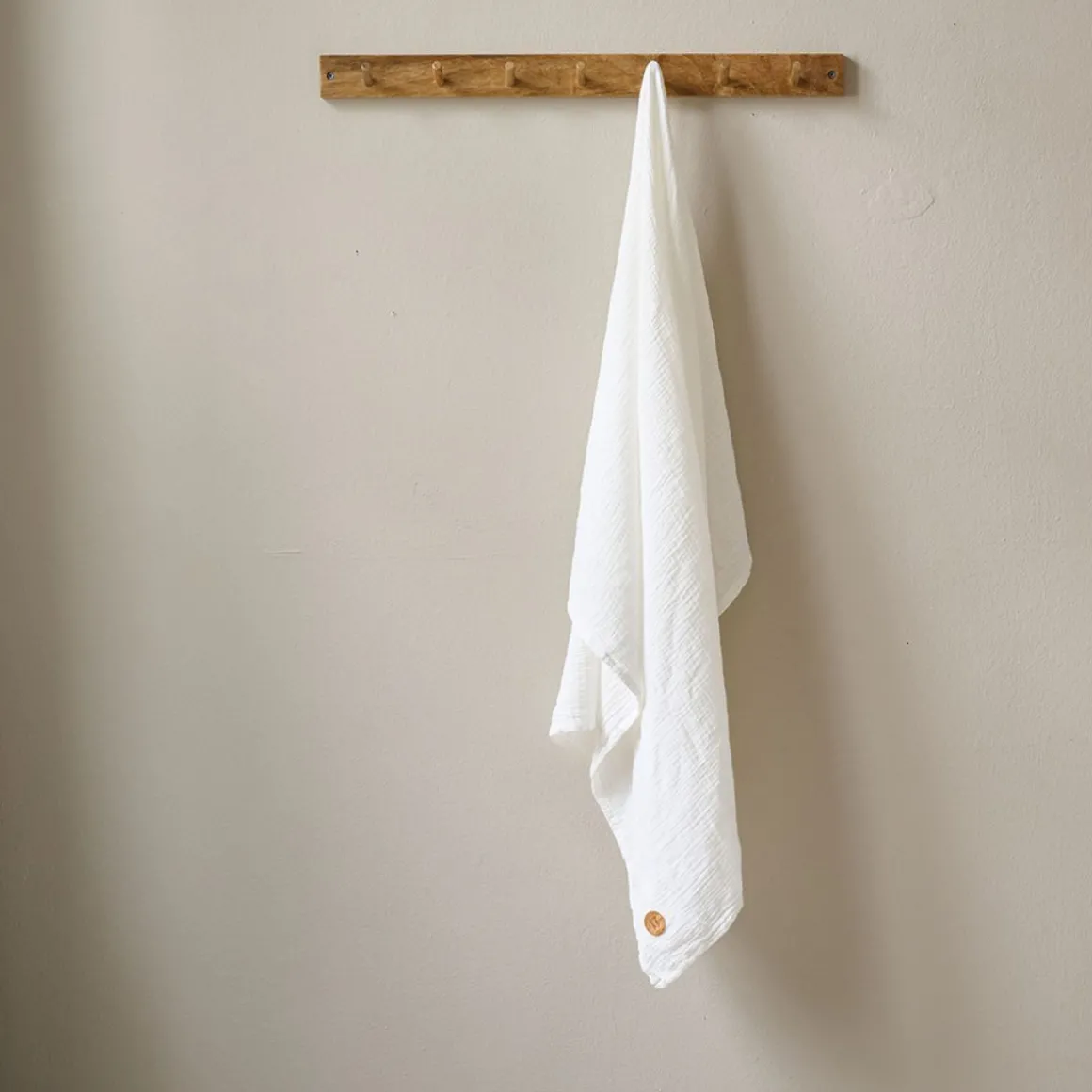 MOUSSELINE BABYLAKENTJE / INBAKERDOEK | 75 X 100 CM | WIT