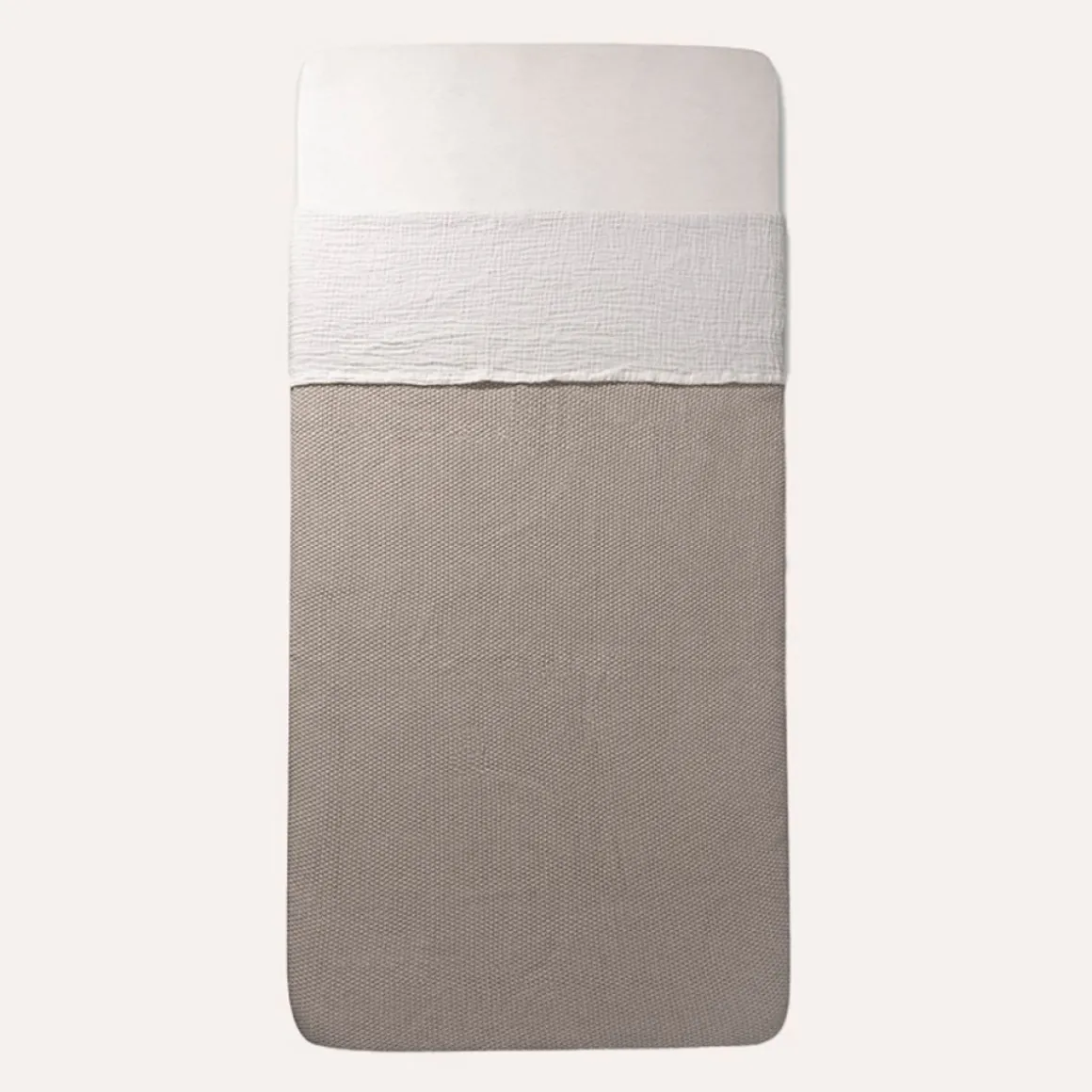MOUSSELINE BABYLAKENTJE / INBAKERDOEK | 100 X 140 CM | WIT
