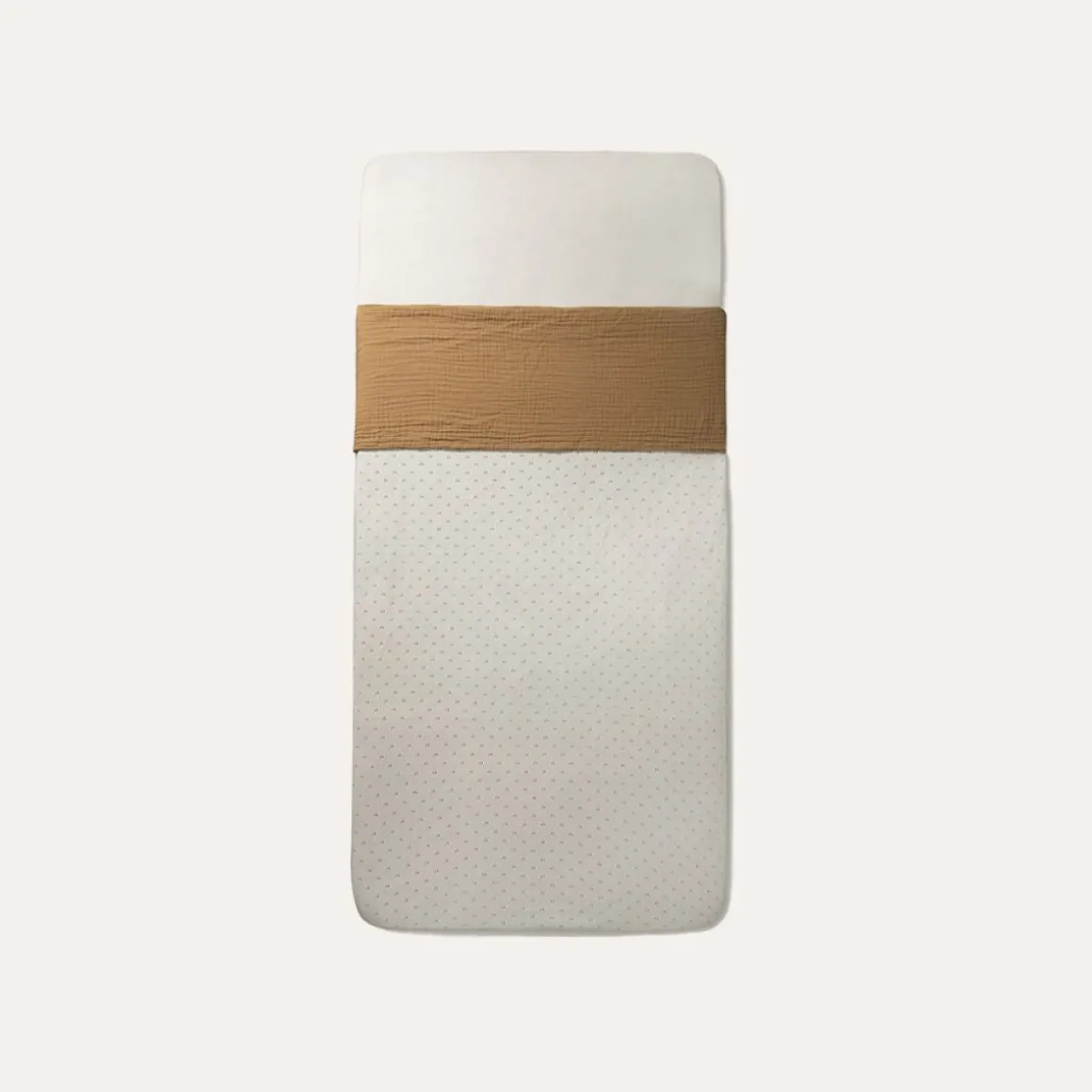 MOUSSELINE BABYLAKENTJE / INBAKERDOEK | 75 X 100 CM | CARAMEL