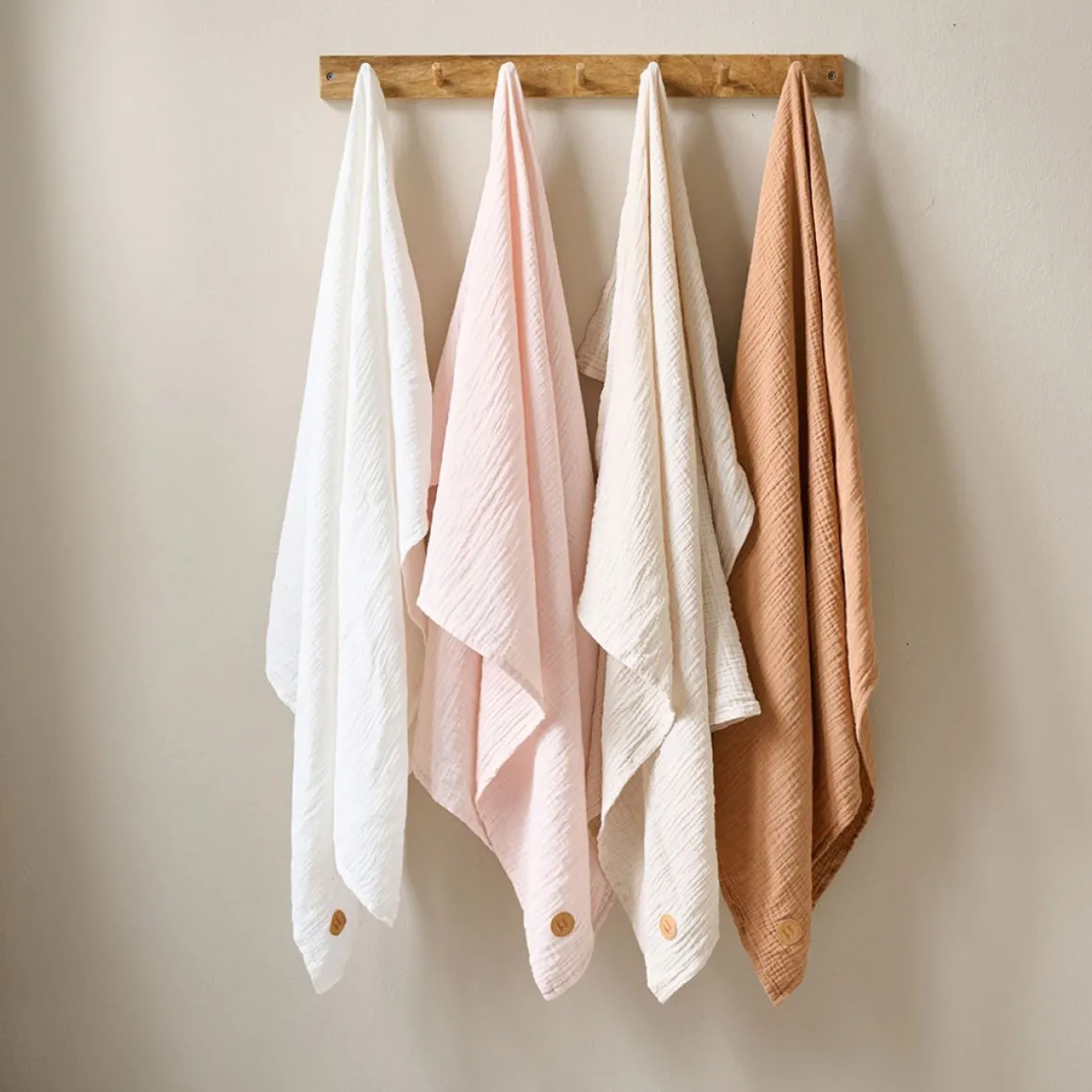 MOUSSELINE BABYLAKENTJE / INBAKERDOEK | 100 X 140 CM | BEIGE