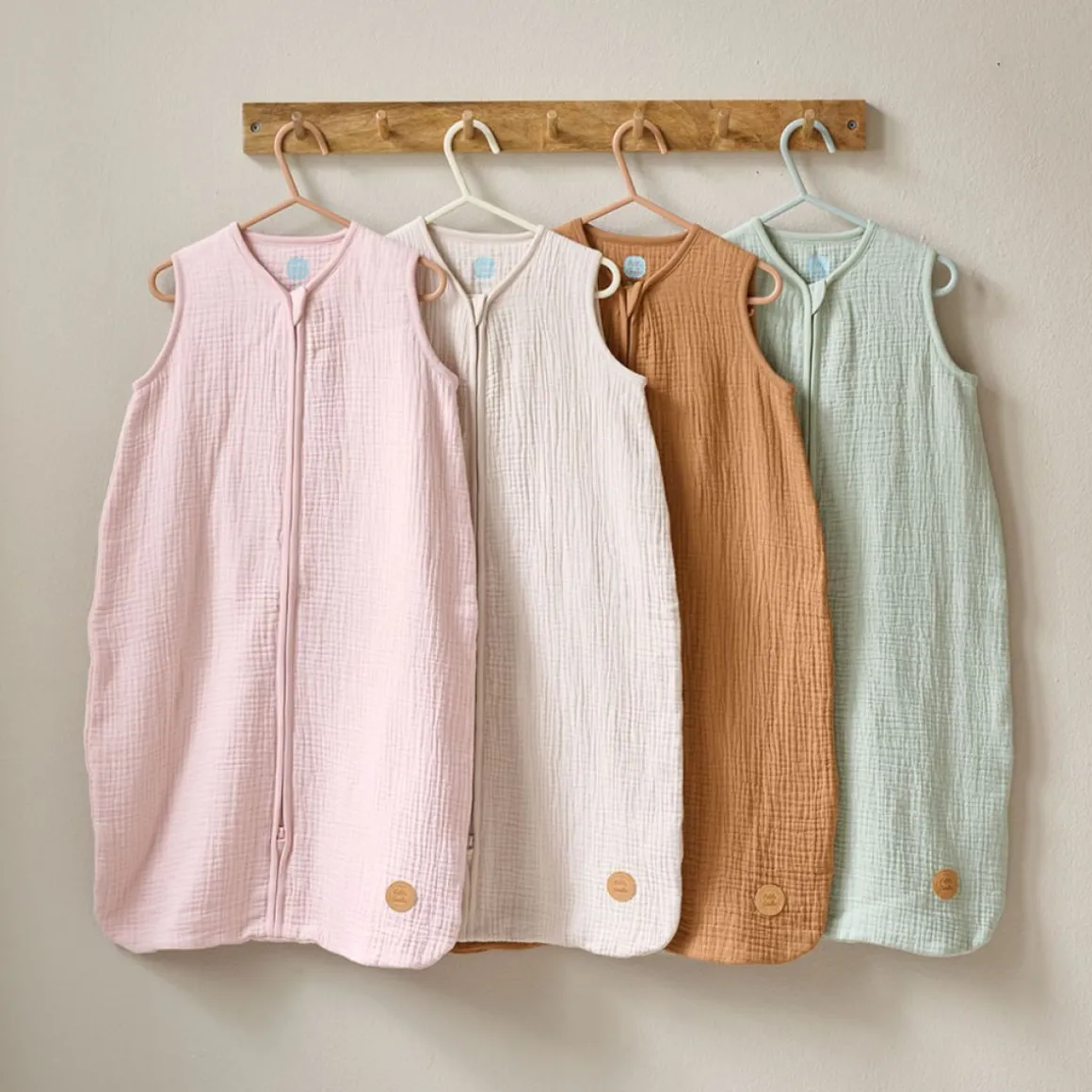 MOUWLOZE MOUSSELINE BABY SLAAPZAK | CARAMEL | 90 CM | 6-18 MAANDEN