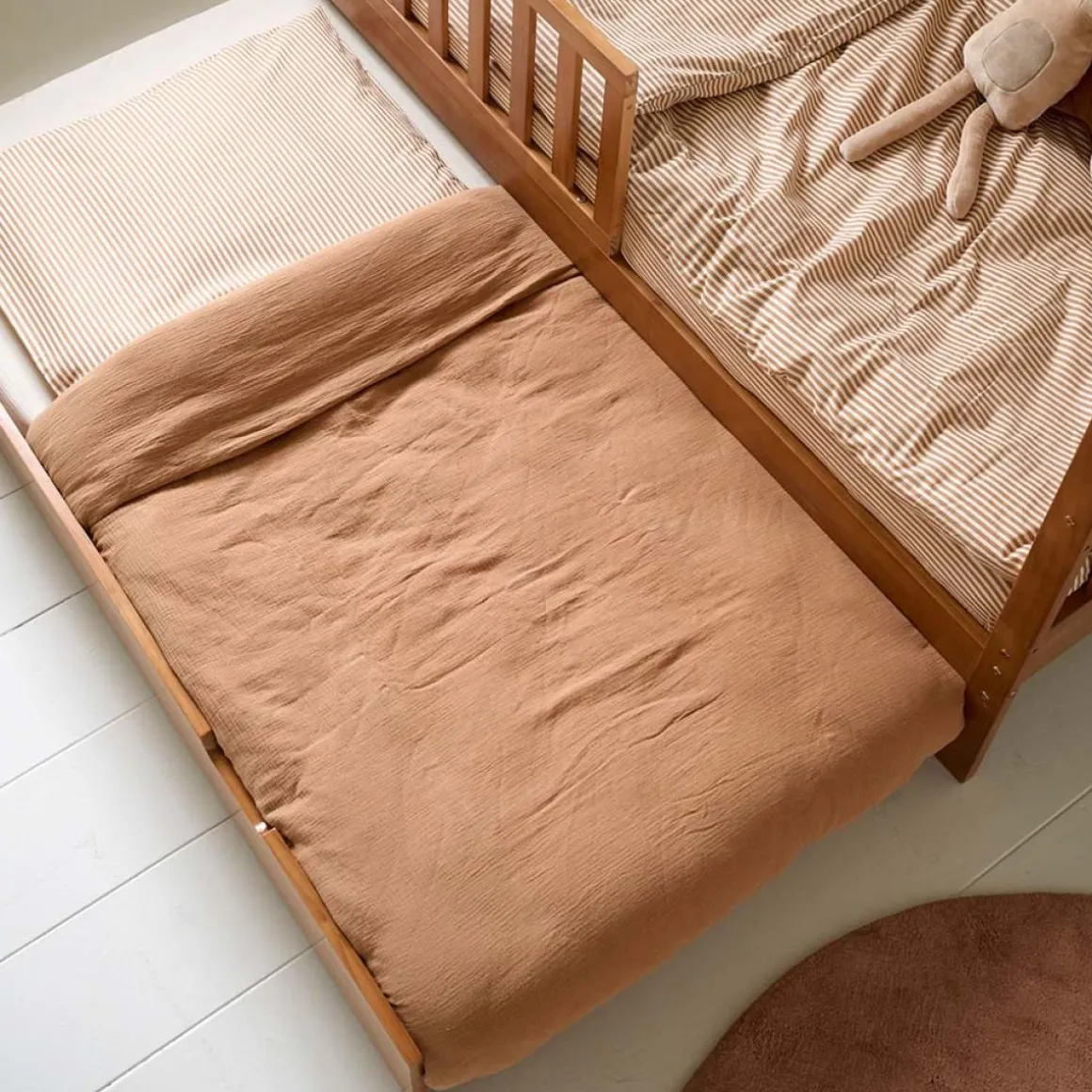 ONDERSCHUIFBED VOOR BEDHUISJE u00abMAISONu00bb (80 X 160 CM ) | WALNOOT