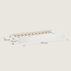 ONDERSCHUIFBED VOOR BEDHUISJE u00abMAISONu00bb (80 X 160 CM ) | WIT