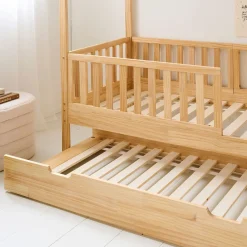 ONDERSCHUIFBED VOOR BEDHUISJE u00abMAISONu00bb (80 X 160 CM ) | NATUREL
