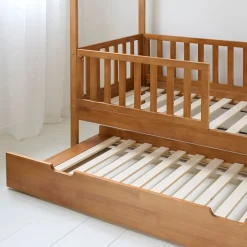 ONDERSCHUIFBED VOOR BEDHUISJE u00abMAISONu00bb (80 X 160 CM ) | WALNOOT
