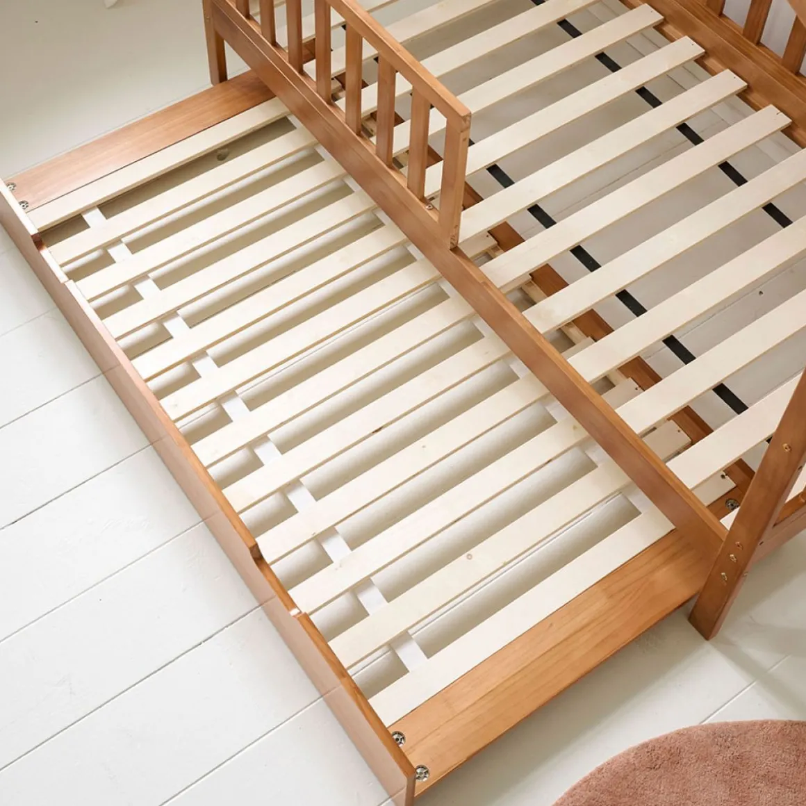 ONDERSCHUIFBED VOOR BEDHUISJE u00abMAISONu00bb (80 X 160 CM ) | WALNOOT