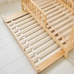 ONDERSCHUIFBED VOOR BEDHUISJE u00abMAISONu00bb (80 X 160 CM ) | NATUREL