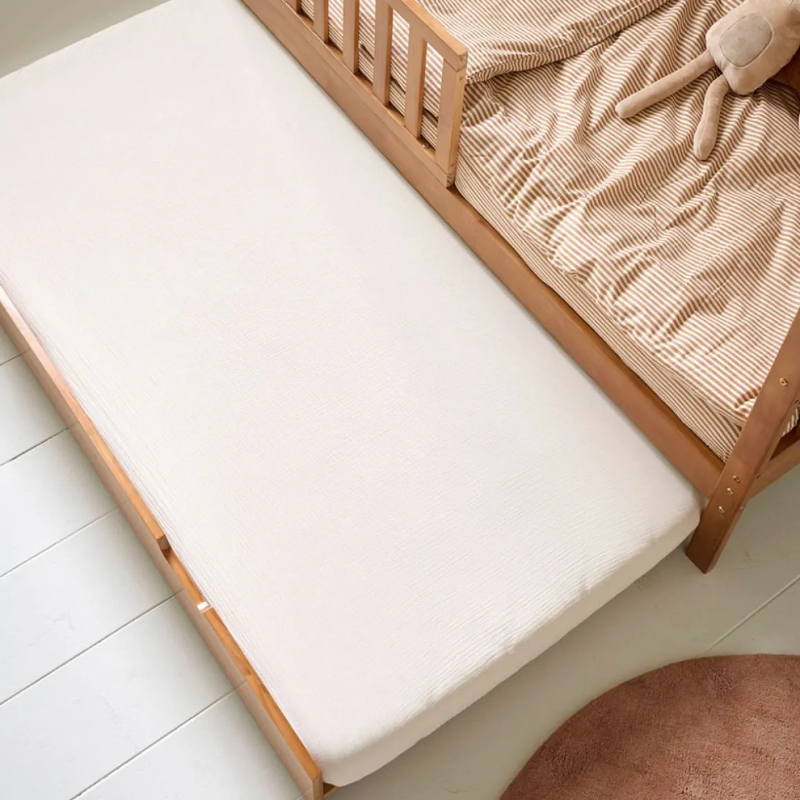 ONDERSCHUIFBED VOOR BEDHUISJE u00abMAISONu00bb (80 X 160 CM ) | WALNOOT