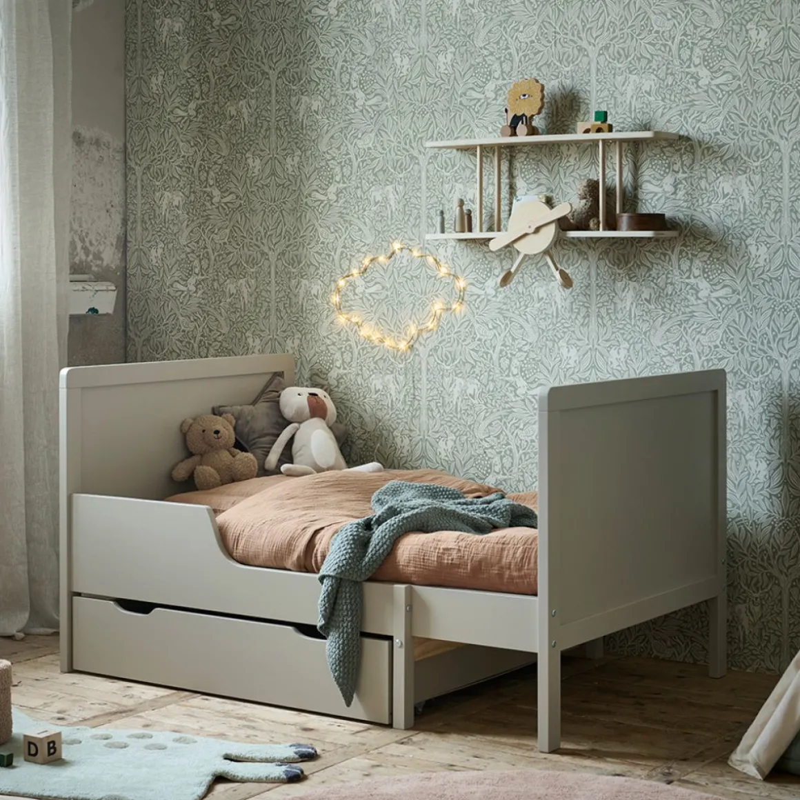 ONDERSCHUIFLADE VOOR MEEGROEIBED / PEUTERBED u00abBRUMEu00bb | GRIJS