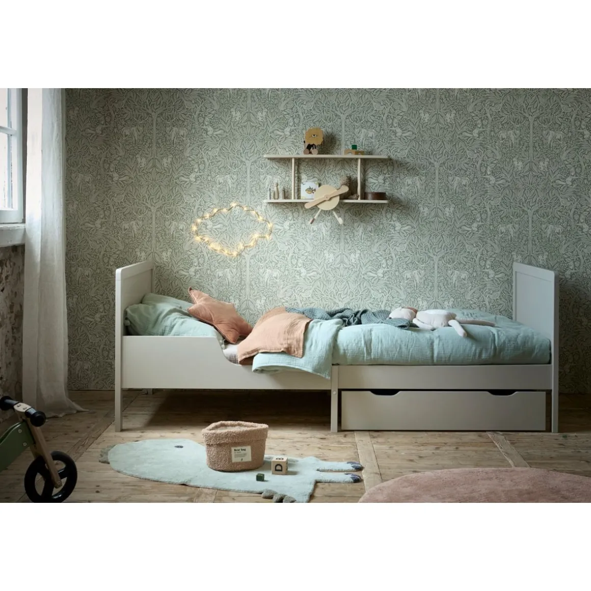 ONDERSCHUIFLADE VOOR MEEGROEIBED / PEUTERBED u00abBRUMEu00bb | GRIJS