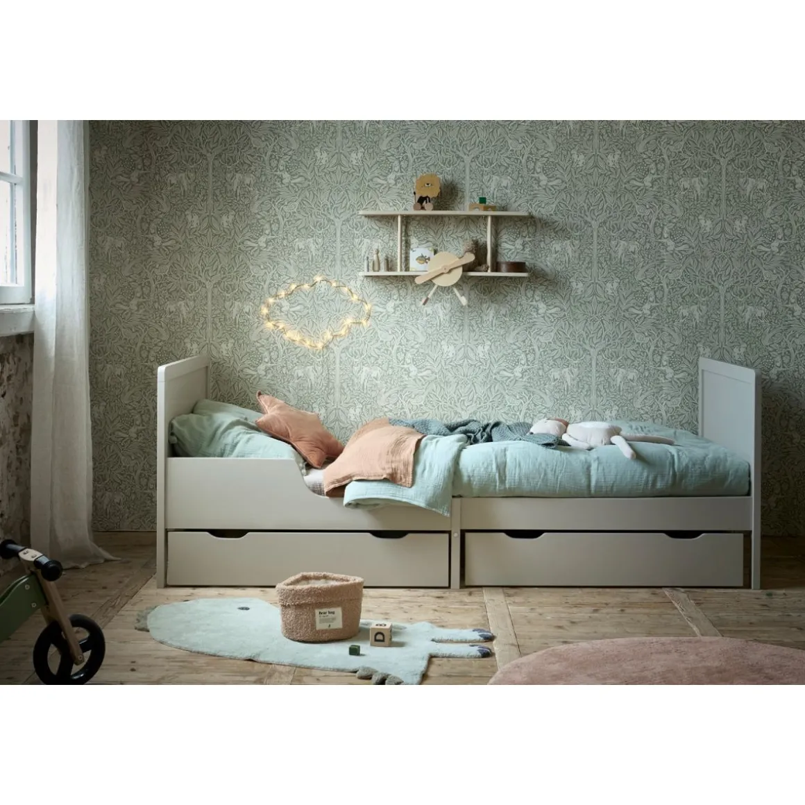 ONDERSCHUIFLADE VOOR MEEGROEIBED / PEUTERBED u00abBRUMEu00bb | GRIJS