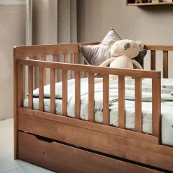 ONDERSCHUIFLADE VOOR PEUTERBED u00abPLUMEu00bb | 140X70 | WALNOOT