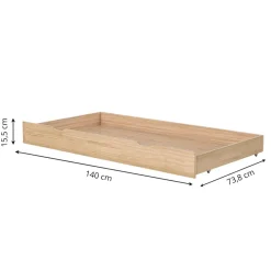 ONDERSCHUIFLADE VOOR PEUTERBED u00abPLUMEu00bb | 140X70 | NATUREL
