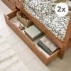 ONDERSCHUIFLADES VOOR BEDHUISJE u00abMAISONu00bb (200 X 90 CM) | WALNOOT